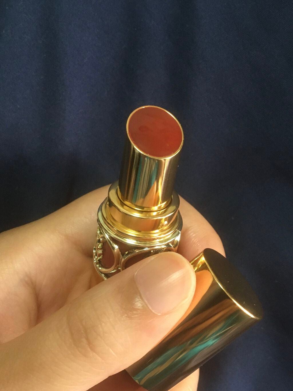 ルージュ ヴォリュプテ シャイン/YVES SAINT LAURENT BEAUTE/口紅を使ったクチコミ(2枚目)