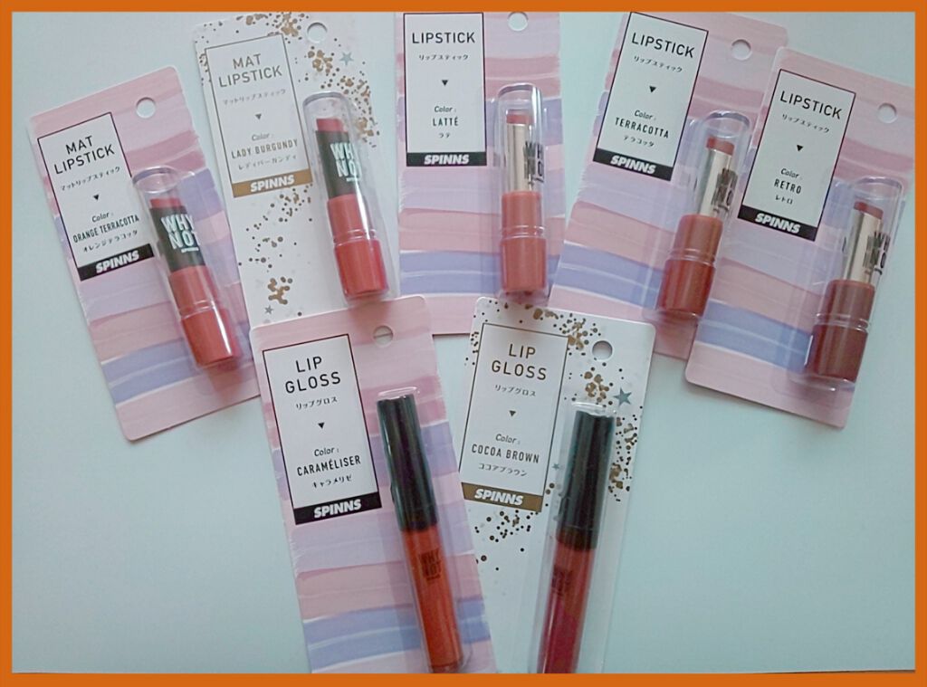 WHY NOT SPINNS マットリップスティック オレンジテラコッタ/DAISO/口紅を使ったクチコミ（2枚目）