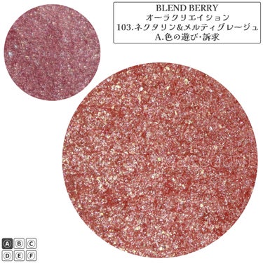 オーラクリエイション 103 ネクタリン＆メルティグレージュ(ホリデー限定カラー)/BLEND BERRY/アイシャドウパレットを使ったクチコミ（2枚目）