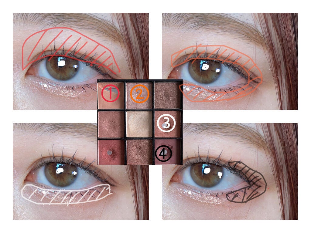 UR GLAM BLOOMING EYE COLOR PALETTE/U R GLAM/アイシャドウパレットを使ったクチコミ(2枚目)