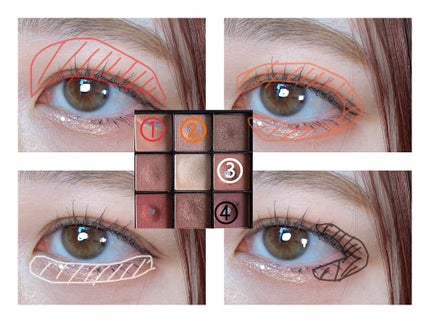 UR GLAM BLOOMING EYE COLOR PALETTE/U R GLAM/アイシャドウパレットを使ったクチコミ(2枚目)