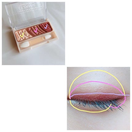 トーンアップアイシャドウ/CEZANNE/アイシャドウパレットを使ったクチコミ(5枚目)