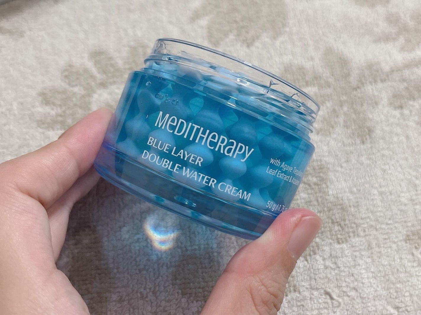 ブルーレイヤーダブルウォータークリーム/MEDITHERAPY/フェイスクリームを使ったクチコミ(2枚目)