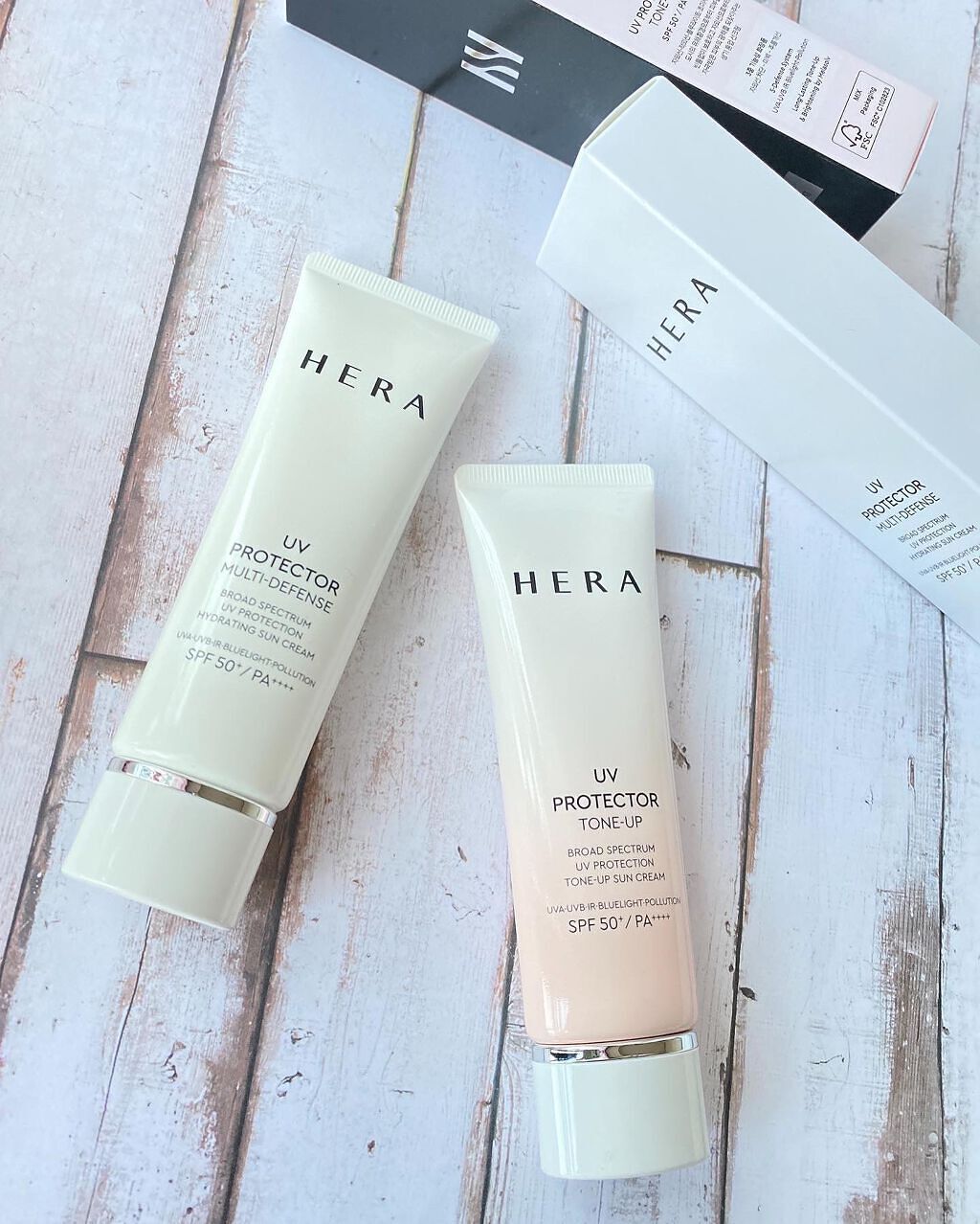 UVプロテクター トーンアップ/HERA/日焼け止めクリームを使ったクチコミ（1枚目）