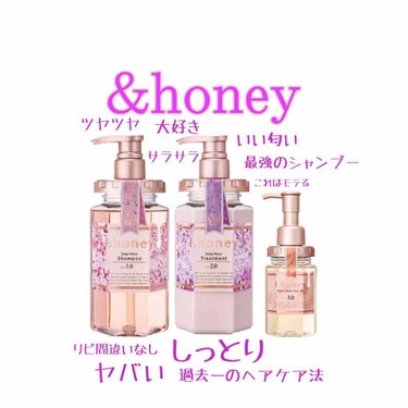 ディープモイスト 限定チェリーブロッサム シャンプー＆ヘアトリートメントペアセット/&honey/シャンプー・コンディショナーを使ったクチコミ（1枚目）