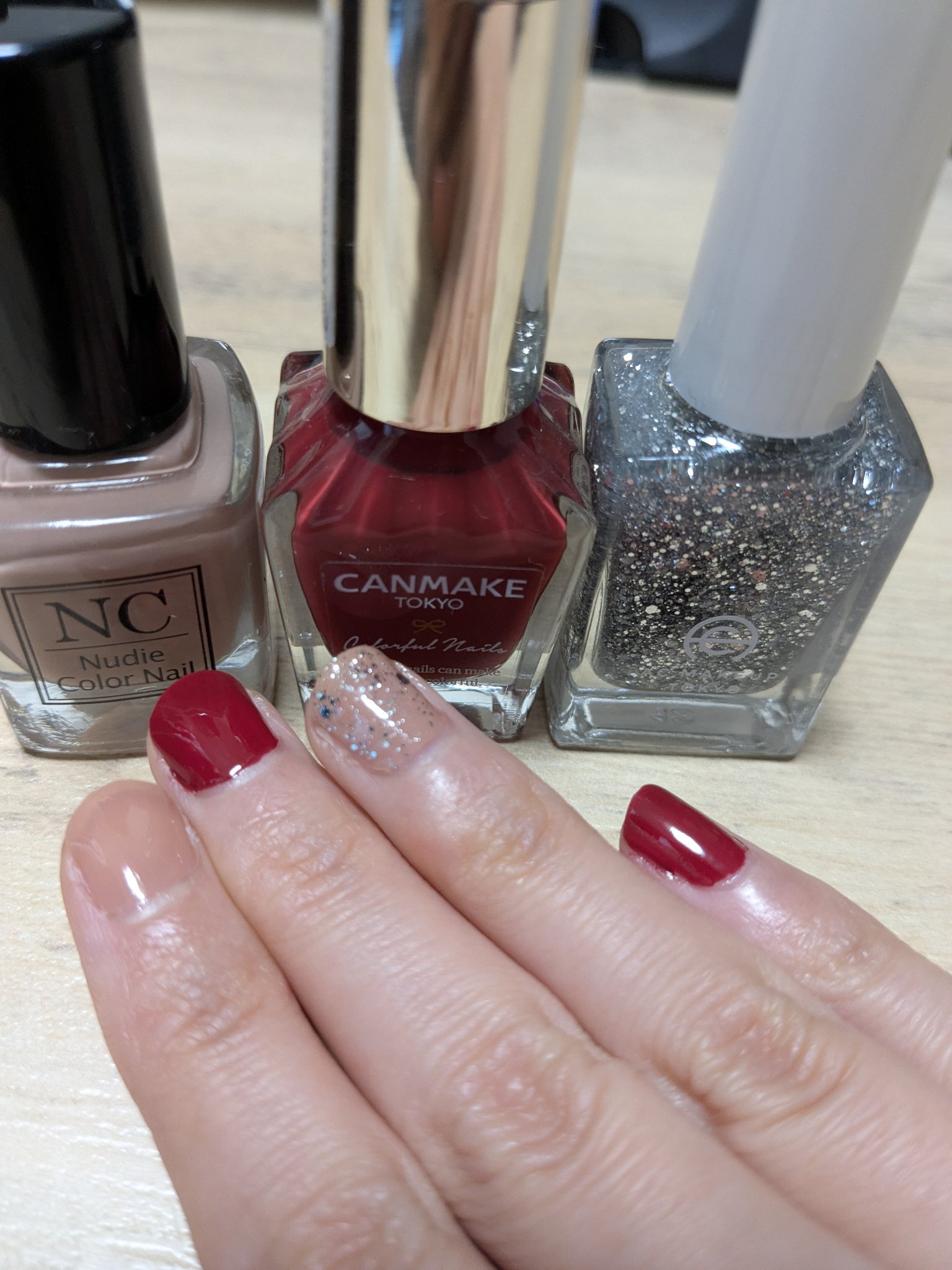 TMヌーディーカラーネイル/セリア/マニキュアを使ったクチコミ（1枚目）