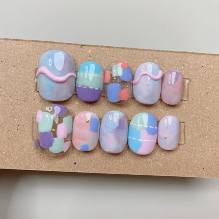 つけ爪やさん \MUU/ on LIPS 「#うねうねネイル#パステルネイル#個性派ネイル#ぷっくりネイル..」(2枚目)
