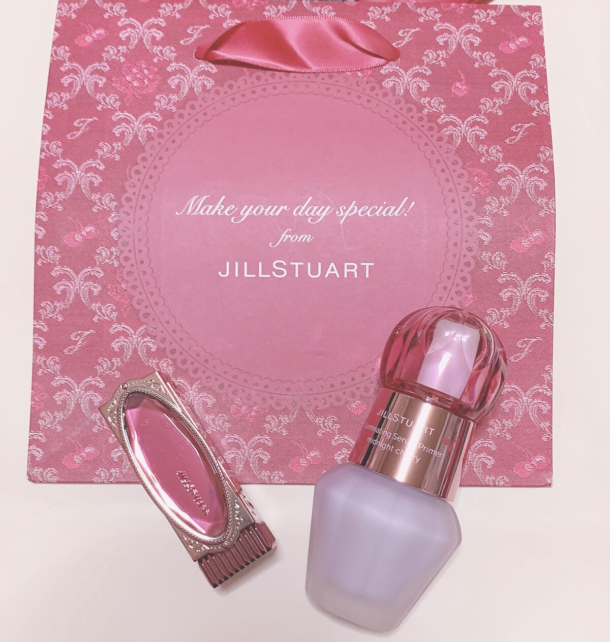 ジルスチュアート　イルミネイティング セラムプライマー 02 EX cherry aurora lavender ＜ミッドナイトチェリー＞（限定色）/JILL STUART/化粧下地を使ったクチコミ（1枚目）