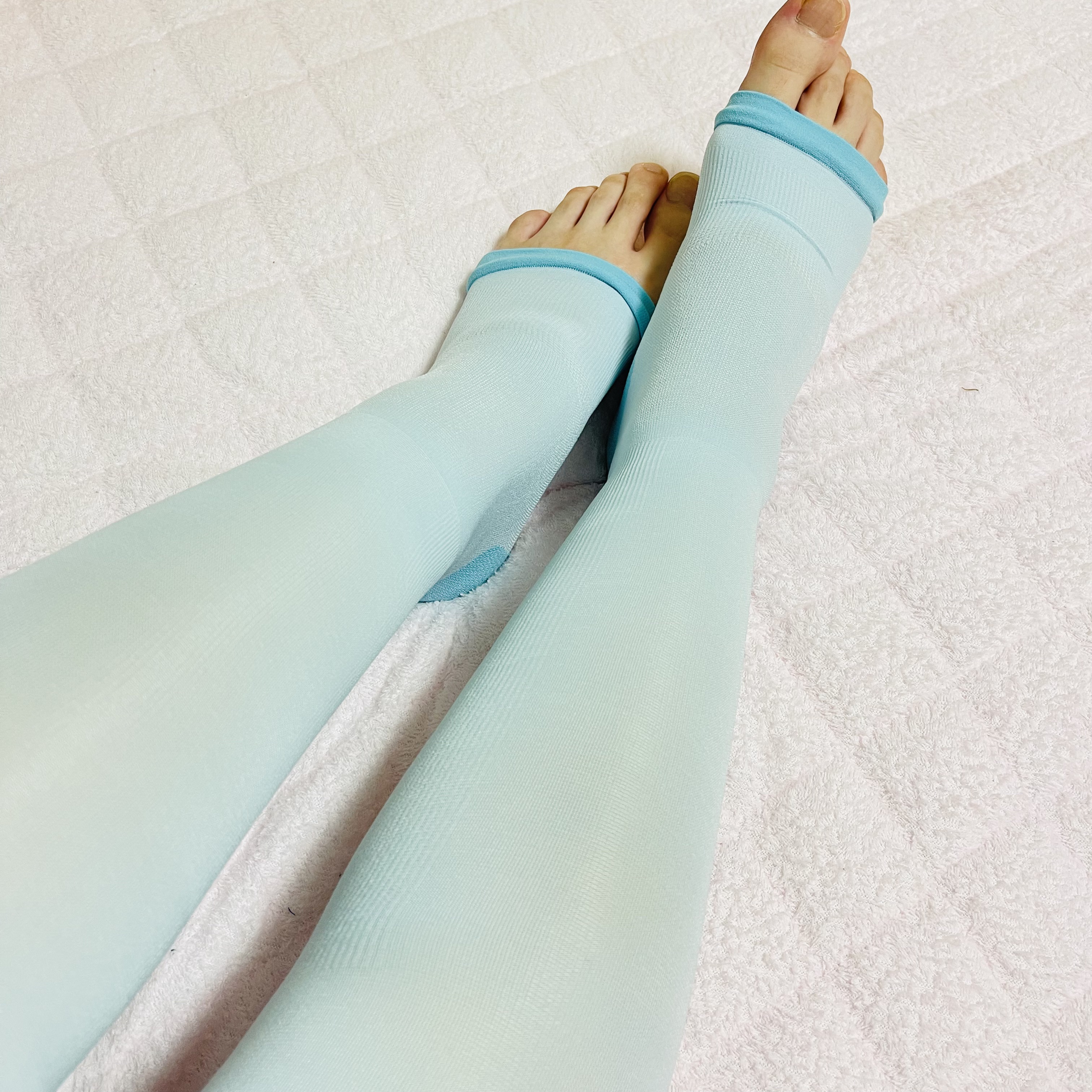 スリムウォーク 美脚ロング Wパワークール M~L/SLIMWALK/着圧ソックス・レギンスを使ったクチコミ（2枚目）