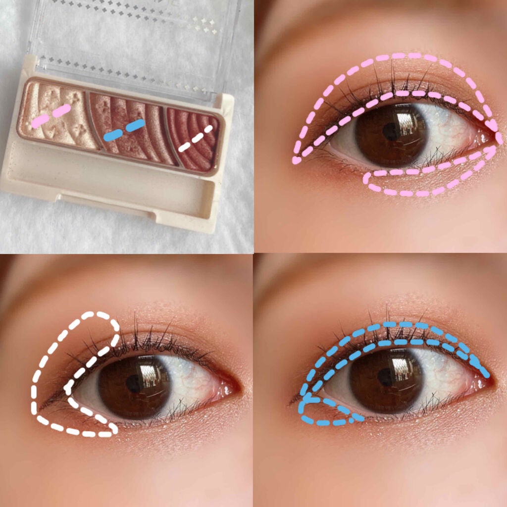 トーンアップアイシャドウ/CEZANNE/アイシャドウパレットを使ったクチコミ(4枚目)