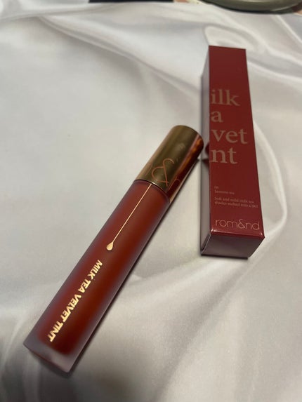 ミルクティーベルベットティント 06 ジャスミンティー/rom&nd/リップティントを使ったクチコミ(1枚目)