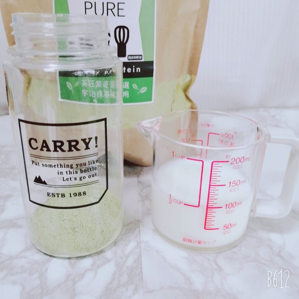 MATCHA PURE（プロテインパウダー）/ピュアパートナー/ソイプロテインを使ったクチコミ（2枚目）