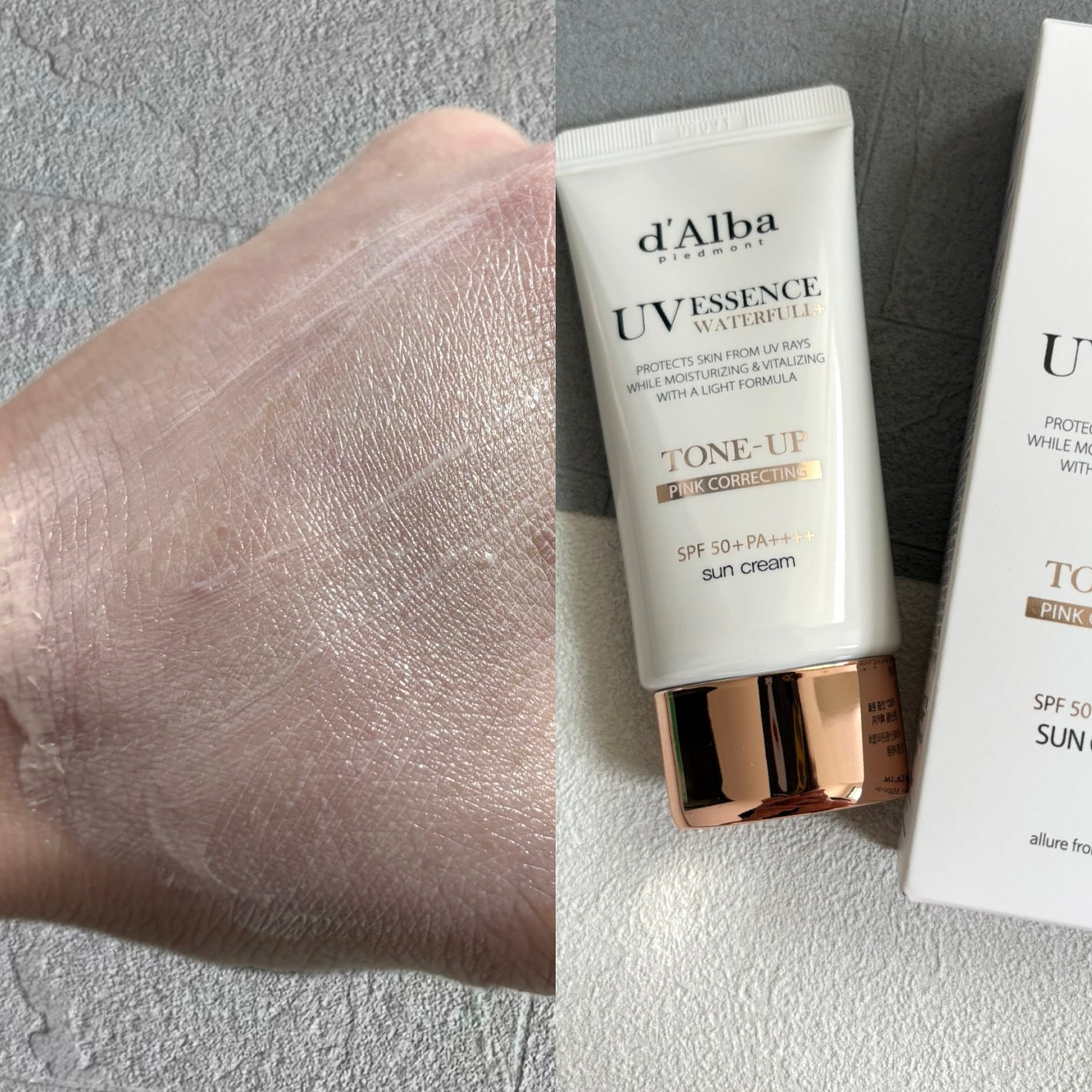 ダルバ ウォータフル トーンアップ サンクリーム(パープル)/ダルバ/日焼け止めクリームを使ったクチコミ(2枚目)