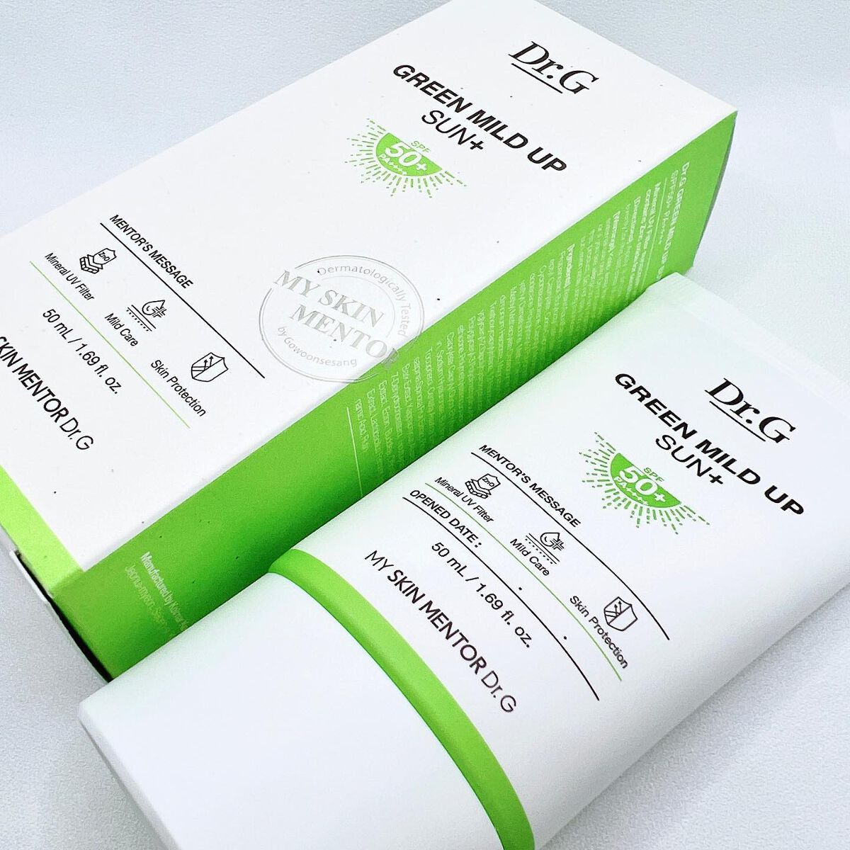 グリーンマイルドアップサンプラス/Dr.G/日焼け止めクリームを使ったクチコミ(7枚目)