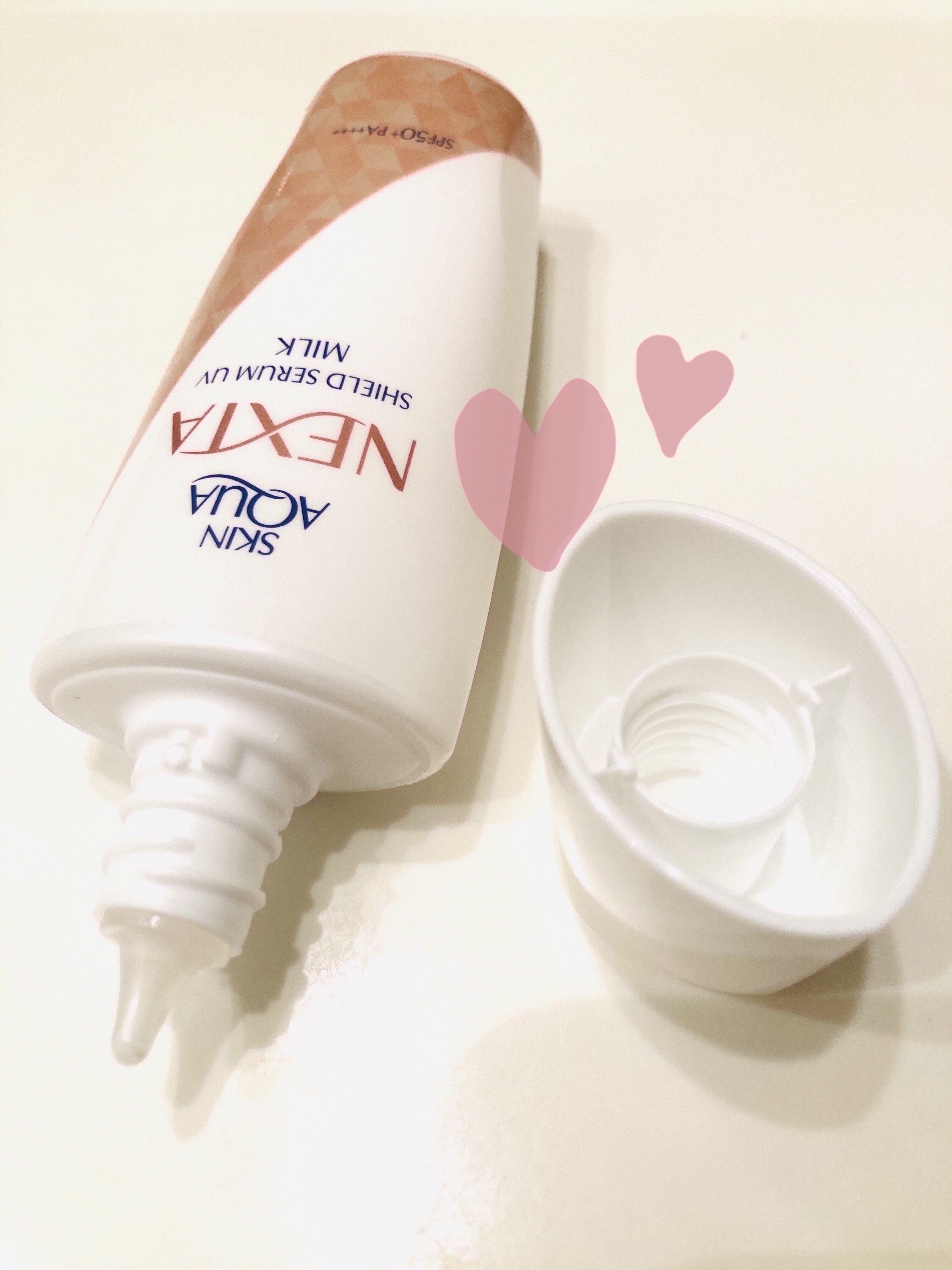 ネクスタ® シールドセラムUVミルク/スキンアクア/日焼け止めミルクを使ったクチコミ（3枚目）