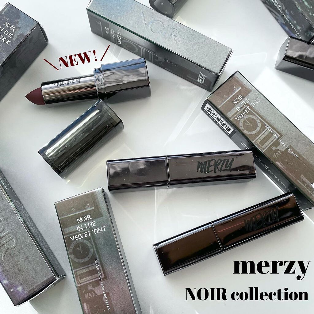 ノワール イン ザ ベルベットティント/MERZY/リップティントを使ったクチコミ（1枚目）