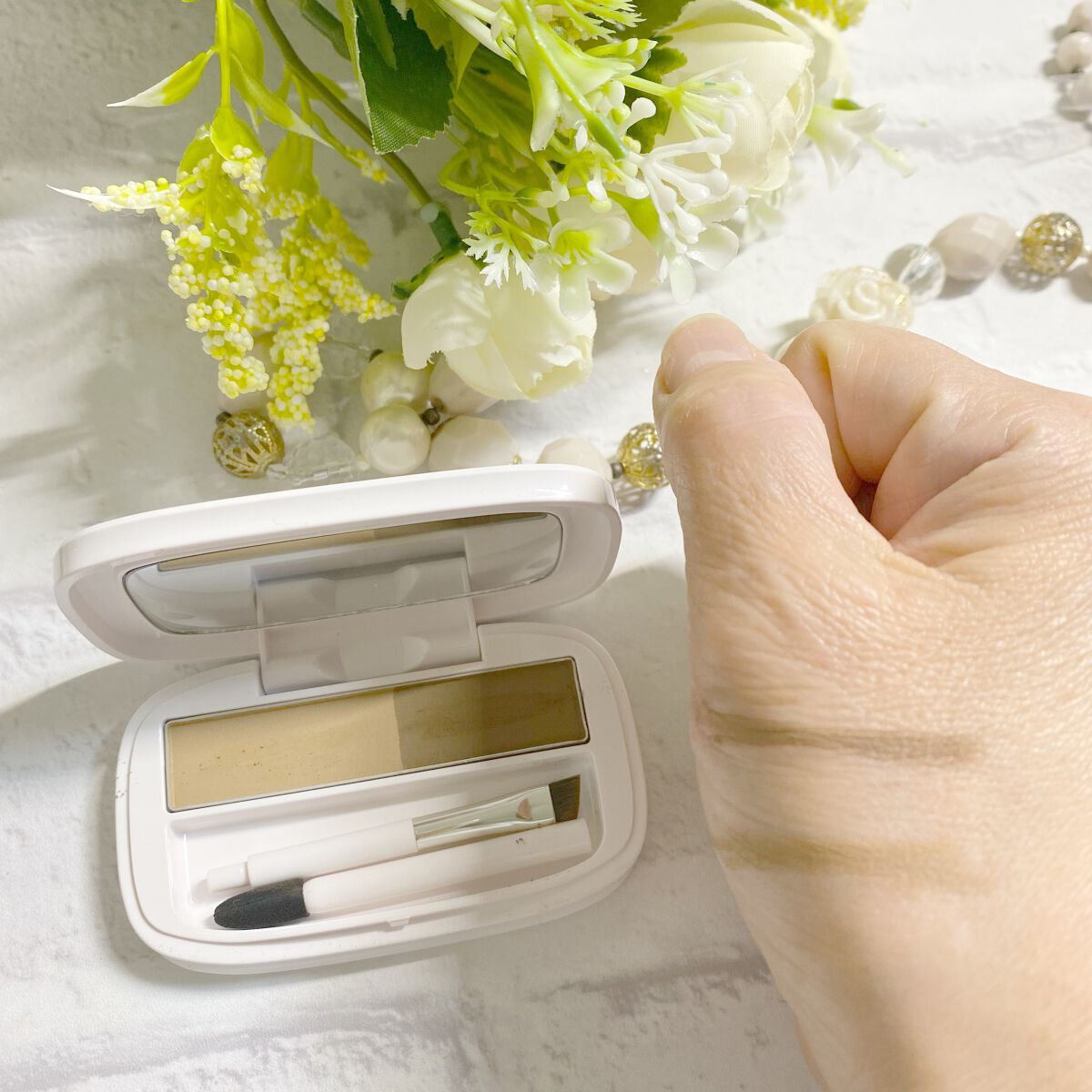 パウダーアイブロウ MB ミディアムブラウン/media luxe/パウダーアイブロウを使ったクチコミ（3枚目）