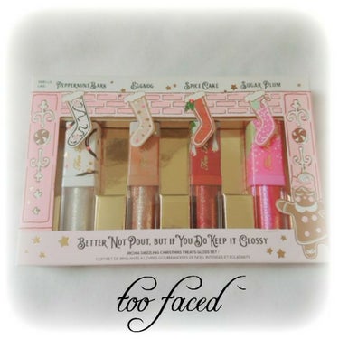 リッチ＆ダズリン ハイシャイン スパークリング リップグロス ホリデー セット/Too Faced/メイクアップキットを使ったクチコミ（1枚目）