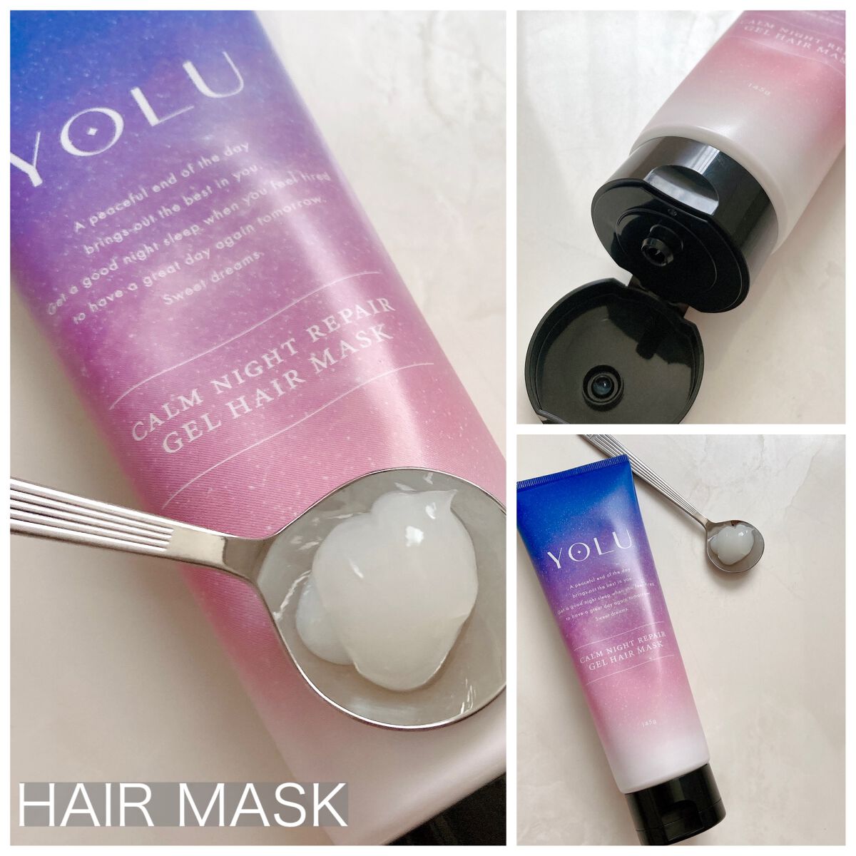 カームナイトリペアジェルヘアマスク/YOLU/ヘアマスク・ヘアパックを使ったクチコミ(3枚目)