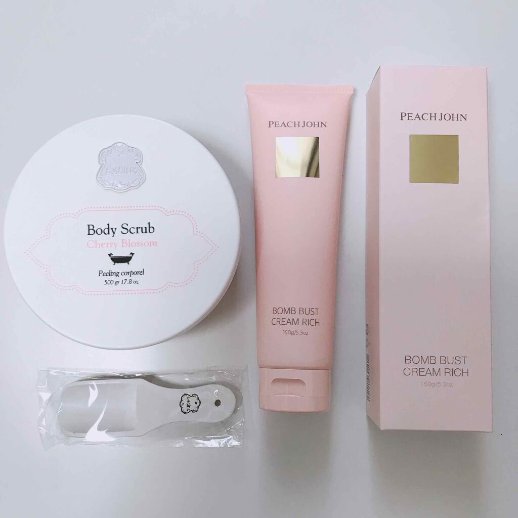 ボディスクラブ チェリーブロッサム/Laline/ボディスクラブを使ったクチコミ（2枚目）