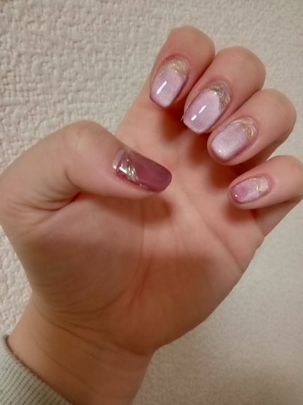 ネイル工房 ミラーパウダーのクチコミ「マイ🆕ネイル💅
もーミラー嫌いになりそうだった…もっと練習必要だな…でも、やっぱりゴールドキラ.....」(2枚目)
