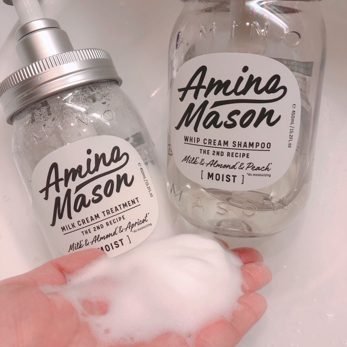 アミノメイソン ディープモイスト ホイップクリーム シャンプー/ミルククリーム ヘアトリートメント/アミノメイソン/市販シャンプーを使ったクチコミ(1枚目)