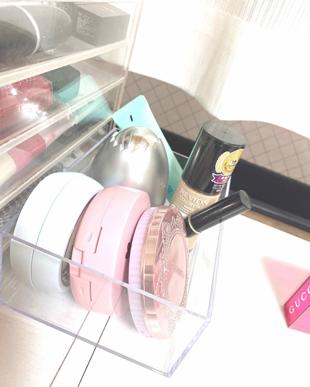 3段式クリアーケース/DAISO/その他化粧小物を使ったクチコミ(2枚目)