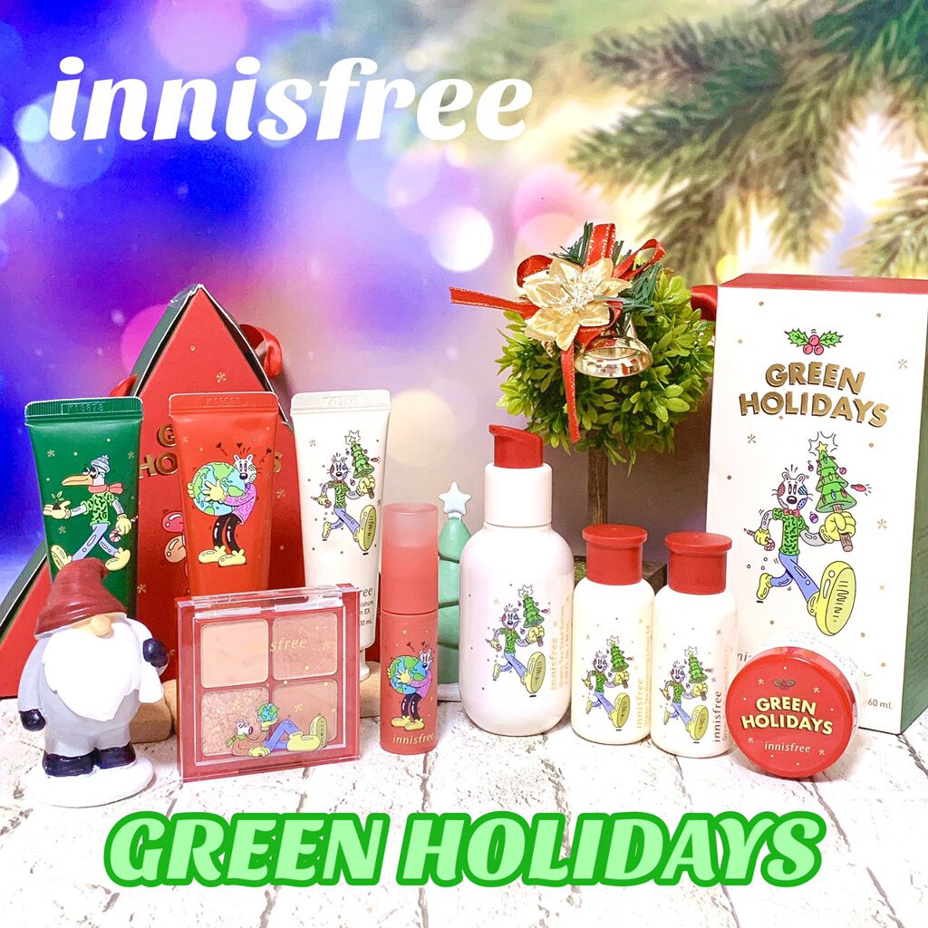 エアリー マットティント 2021 Green Holidays Edition/innisfree/口紅を使ったクチコミ(2枚目)