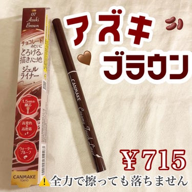 【オシャレなレッドブラウンで秋本番メイク🍁🤎】



︎︎︎︎☑︎キャンメイク クリーミータッチライナー 07
アズキブラウン
￥715 


秋にピッタリなアイライナーをレビューします！

今まで3本