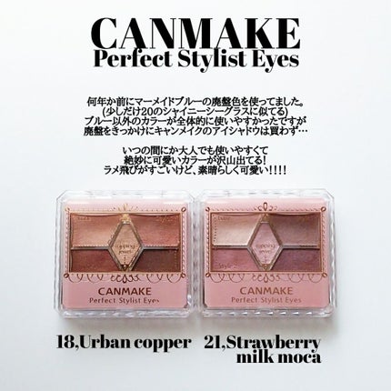 【旧品】パーフェクトスタイリストアイズ/キャンメイク/アイシャドウパレットを使ったクチコミ(1枚目)