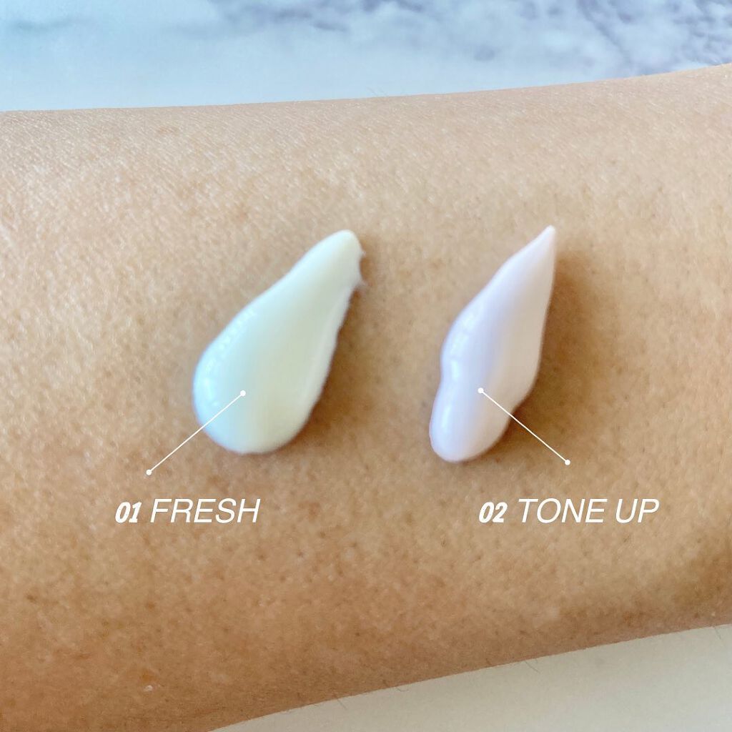 ゼロサンクリーン 01 FRESH/rom&nd/日焼け止めクリームを使ったクチコミ（2枚目）