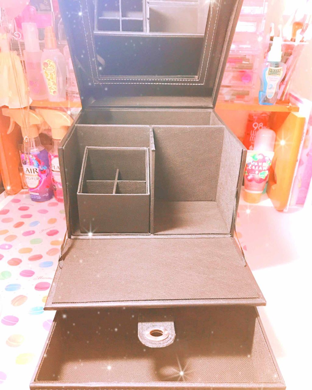 コスメボックス DIVINOS(ブラック)/ニトリ/その他を使ったクチコミ（3枚目）