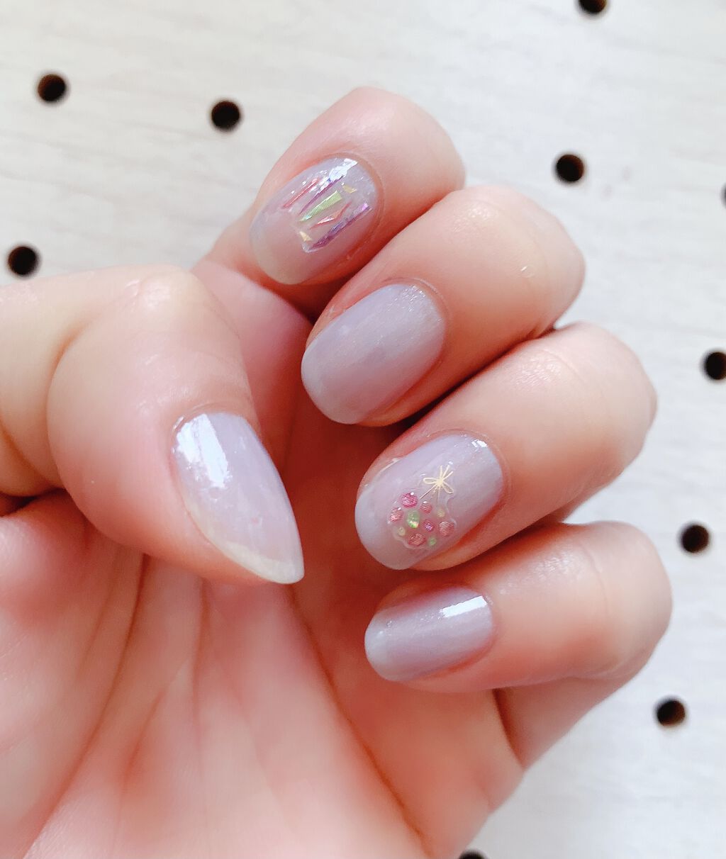 ナチュラルネイルカラーN 115 パウダーグレー/デュカート/マニキュアを使ったクチコミ（3枚目）