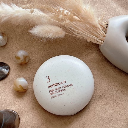 3番 ノーファンデ陶器肌トーンアップクッション/numbuzin/クッションファンデーションを使ったクチコミ(1枚目)
