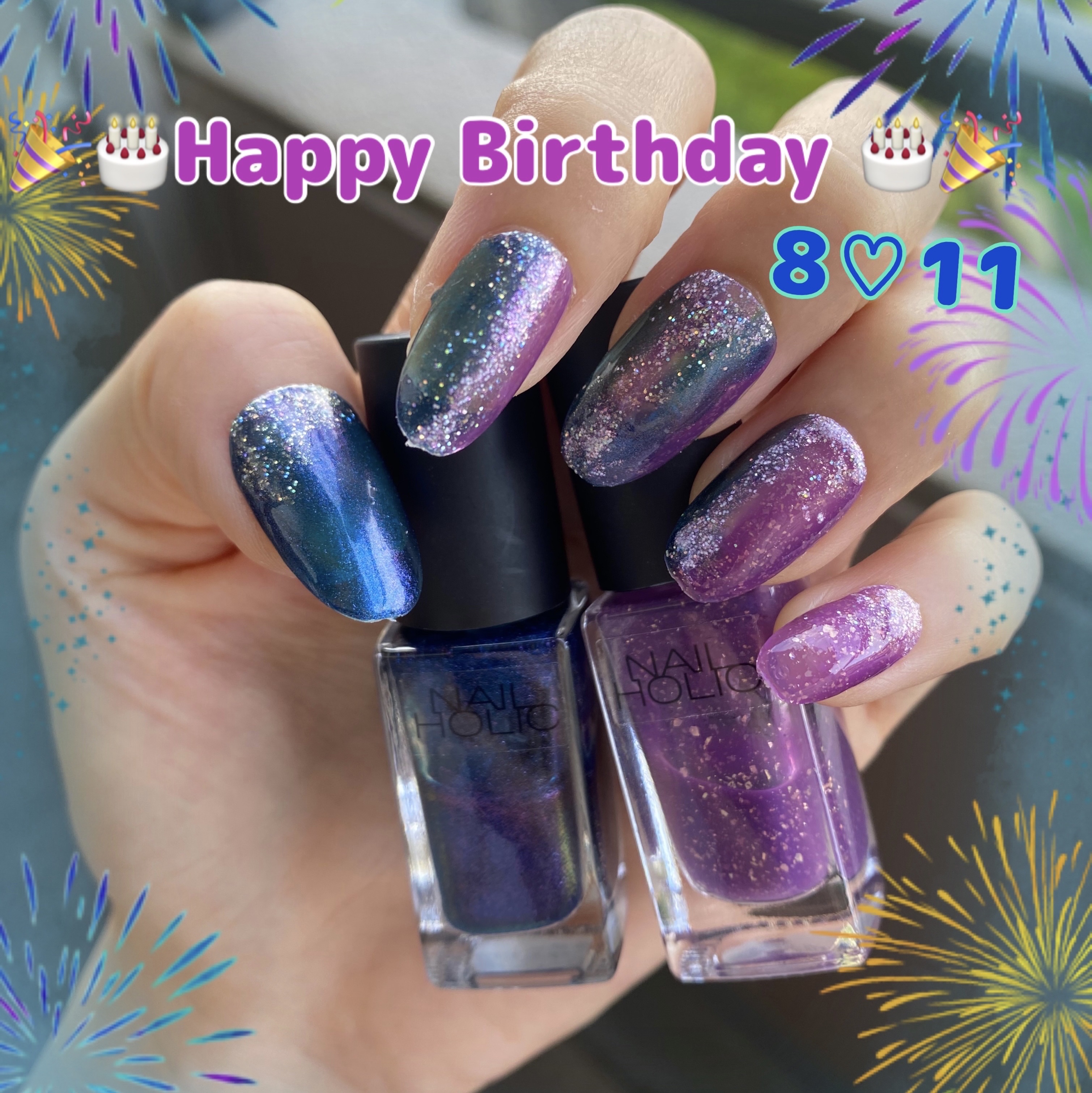 ネイルホリック Aurora Glitter/ネイルホリック/マニキュアを使ったクチコミ（1枚目）