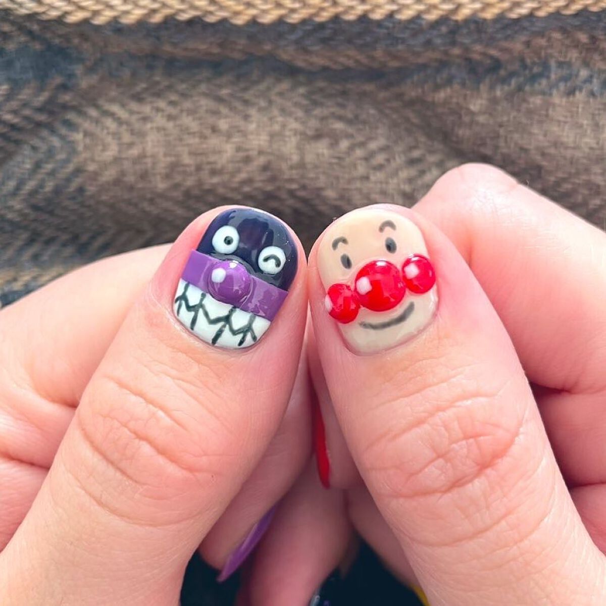 #セルフネイル,#アンパンマンネイル,#キャラネイル,#キャラクターネイルのネイルデザイン