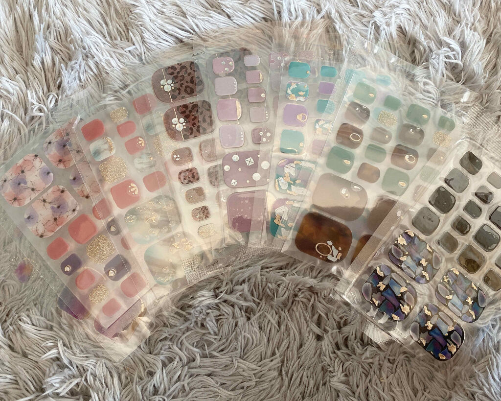 ネイルシール/Qoo10/ネイルシールを使ったクチコミ（3枚目）