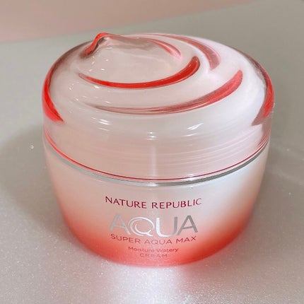 スーパーアクアマックス モイスチャー水分クリーム (乾燥肌)/ネイチャーリパブリック/フェイスクリームを使ったクチコミ(2枚目)