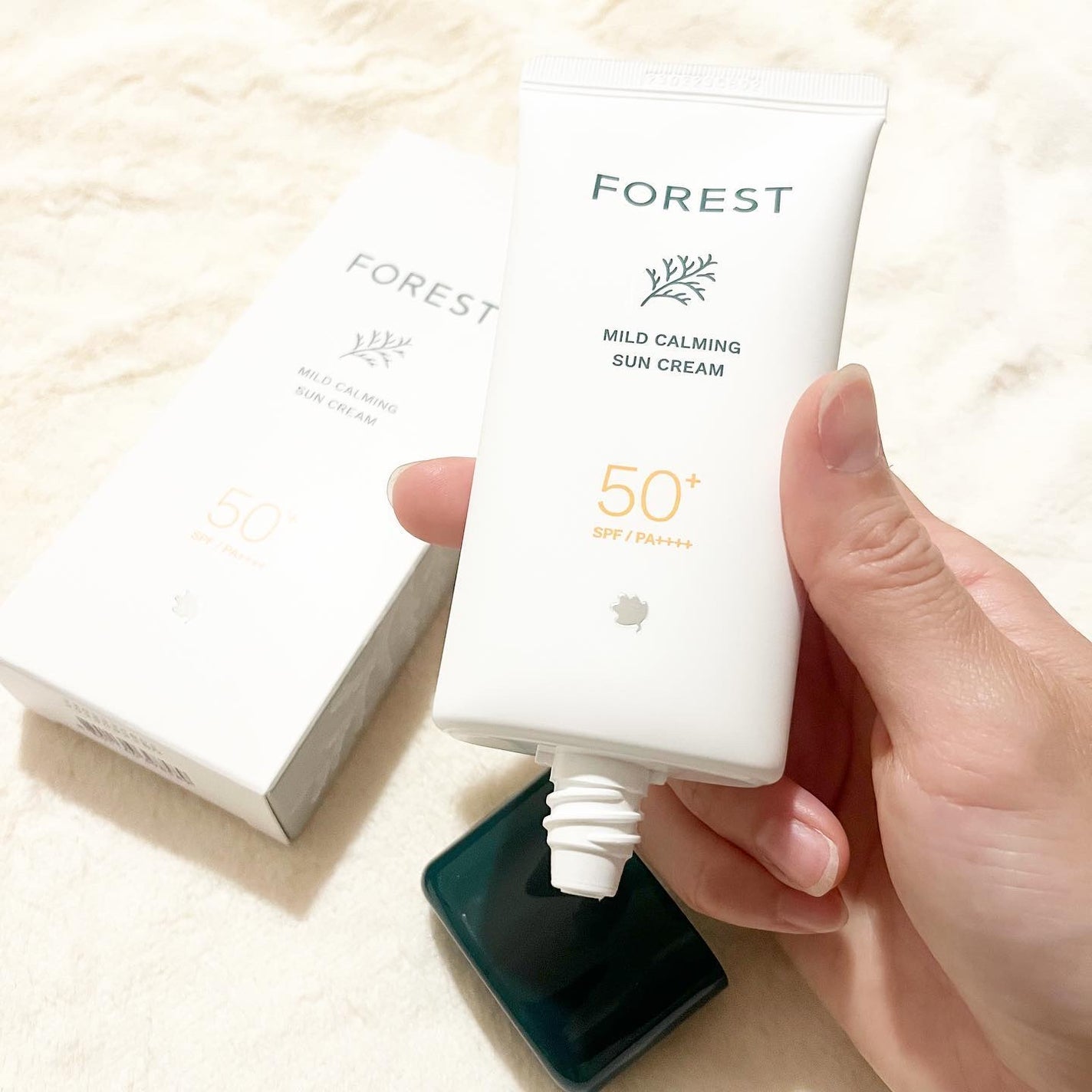 フォレスト マイルドカーミングサンクリーム/FoRest by Greenfinger/日焼け止めクリームを使ったクチコミ(2枚目)