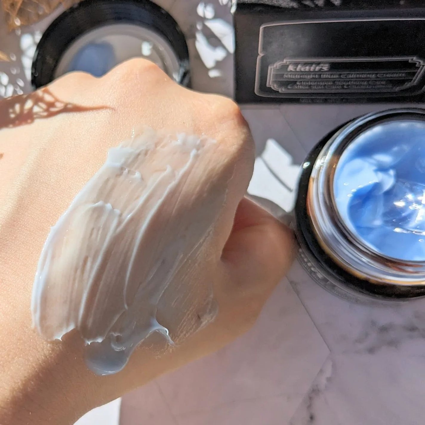 ミッドナイトブルーカーミングクリーム/Klairs/フェイスクリームを使ったクチコミ(4枚目)