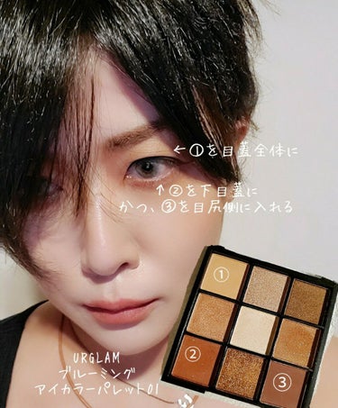 UR GLAM　BLOOMING EYE COLOR PALETTE/U R GLAM/アイシャドウパレットを使ったクチコミ（2枚目）