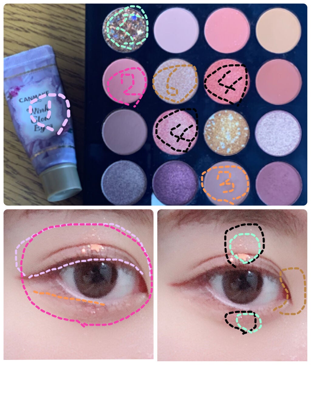 ウィンクグロウアイズ/キャンメイク/ジェル・クリームアイシャドウを使ったクチコミ(2枚目)