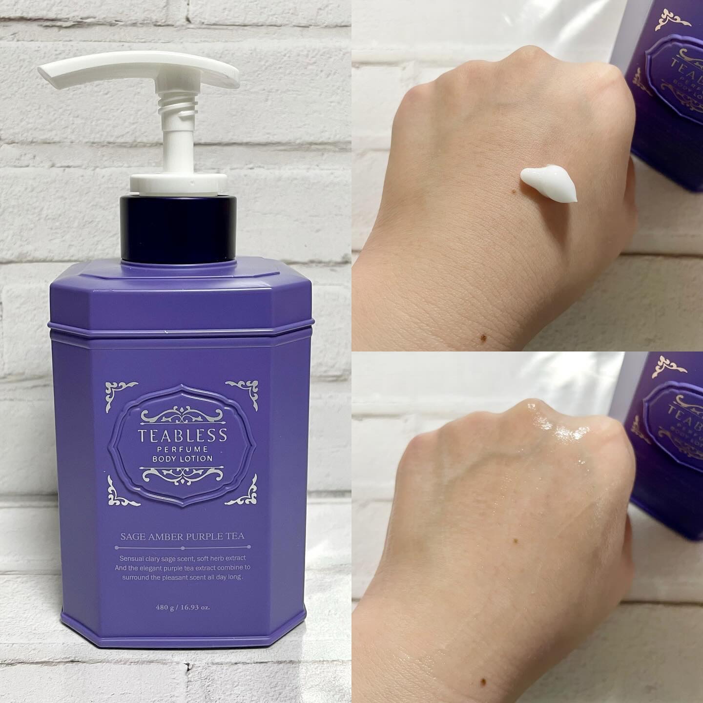 パフュームボディローション セイジアンバーパープルティー/TEABLESS/ボディローションを使ったクチコミ（3枚目）