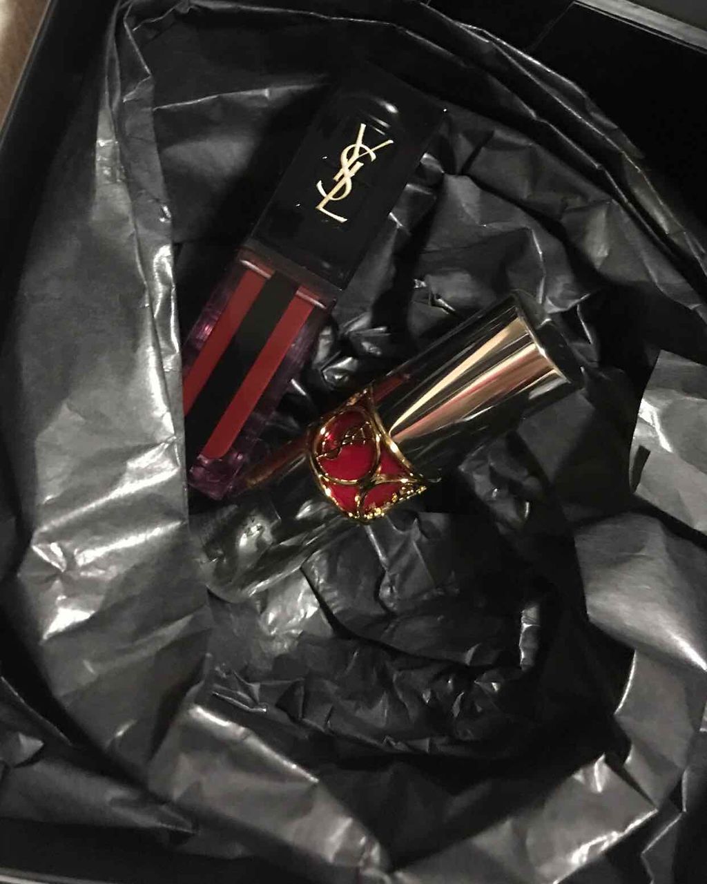 ルージュ ピュールクチュール ヴェルニ ウォーターステイン/YVES SAINT LAURENT BEAUTE/口紅を使ったクチコミ（1枚目）