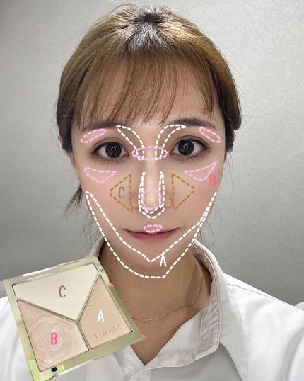 ハイライトシェーディングパレット/TIMAGE/パウダーハイライトを使ったクチコミ(5枚目)