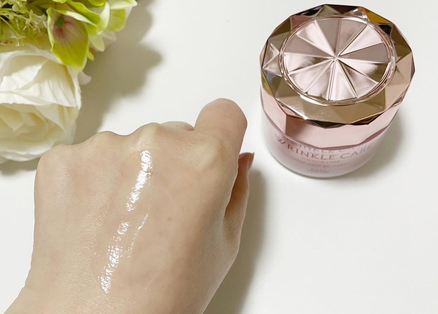 リンクルケア ホワイト モイストジェルクリーム/グレイスワン/オールインワン化粧品を使ったクチコミ(3枚目)