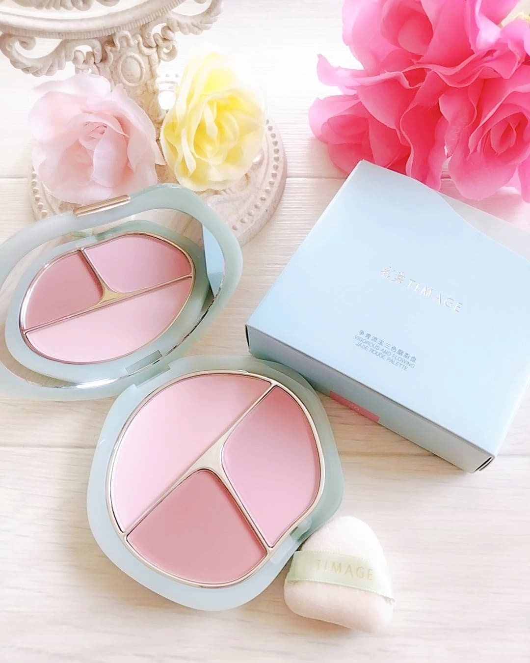 TIMAGE  3色チークパレット/TIMAGE/パウダーチークを使ったクチコミ（1枚目）