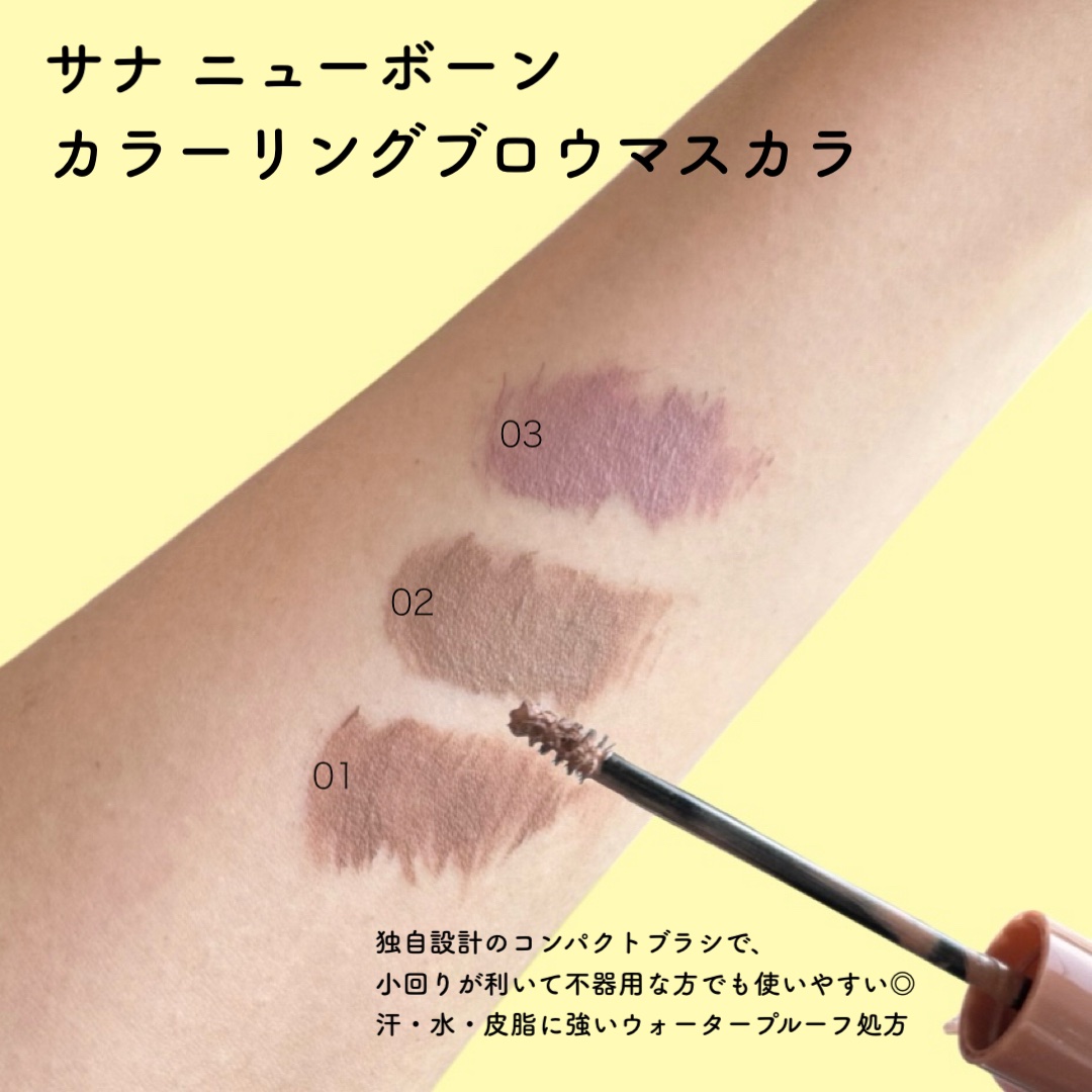 サナ ニューボーン カラーリングブロウマスカラ/サナ ニューボーン/マスカラを使ったクチコミ（2枚目）