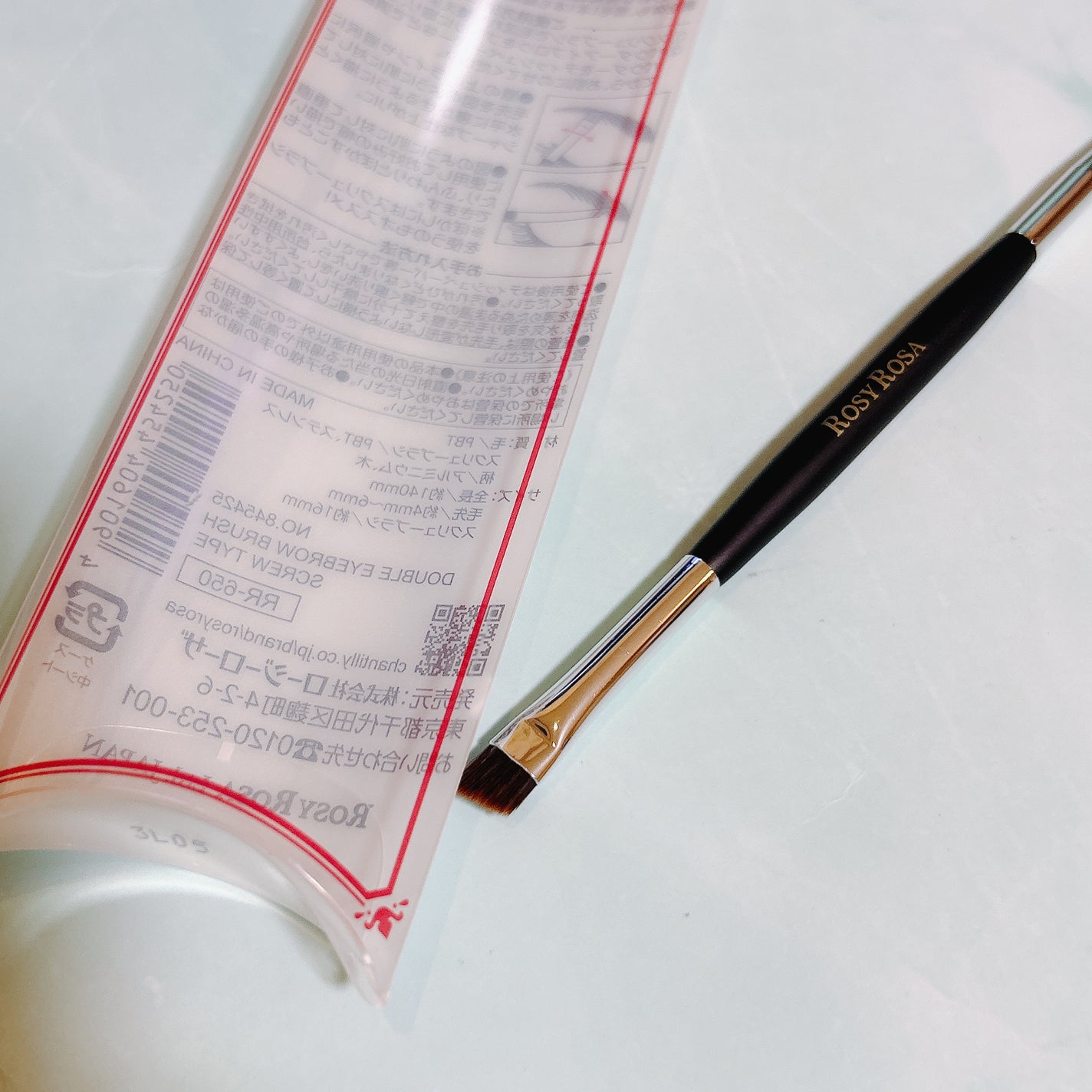 ダブルエンドアイブロウブラシ スマッジタイプ/ロージーローザ/メイクブラシを使ったクチコミ(2枚目)