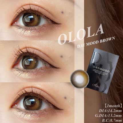 デームードブラウンマンスリー (DAYMOOD BROWN monthly)/OLOLA/1ヶ月(1MONTH)カラコンを使ったクチコミ(1枚目)